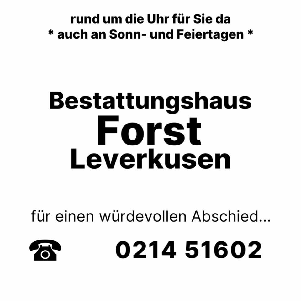 Beerdigungen in Schlebusch